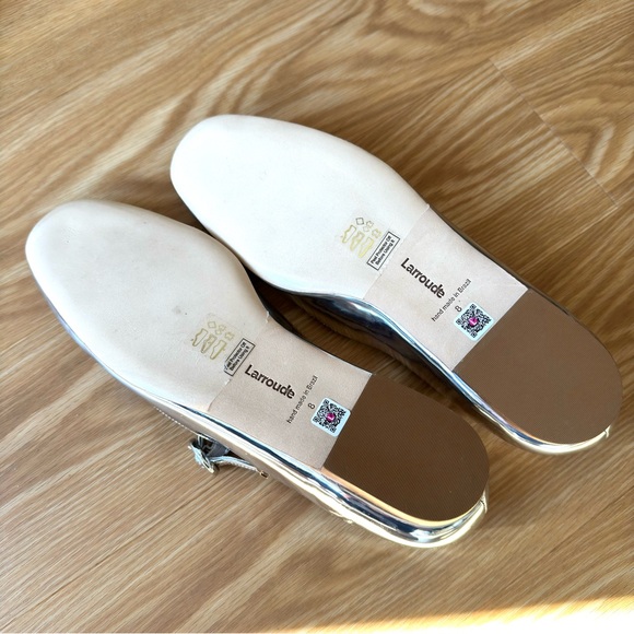 Larroude Blair Ballet Flat In Silver Specchio 8 - Picture 10 of 15